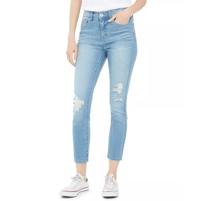 ladies' acid wash skinny jeans -Style & Co Women's Skinny Ankle Jeans Blue Size 6