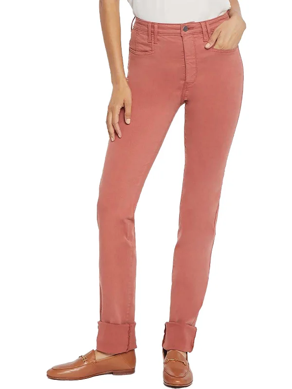 ladies' ankle-length skinny jeans -Sheri Womens High-Rise Slimming Slim Jeans