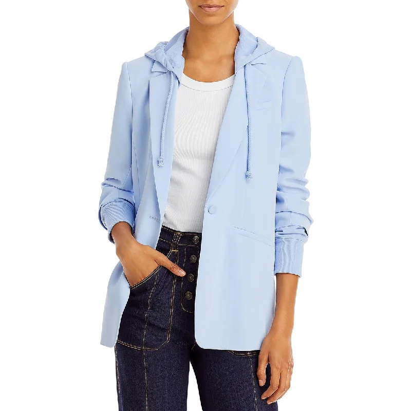 lightweight quilted jacket for women -Cinq a Sept Womens Khloe Drawstring Business One-Button Blazer