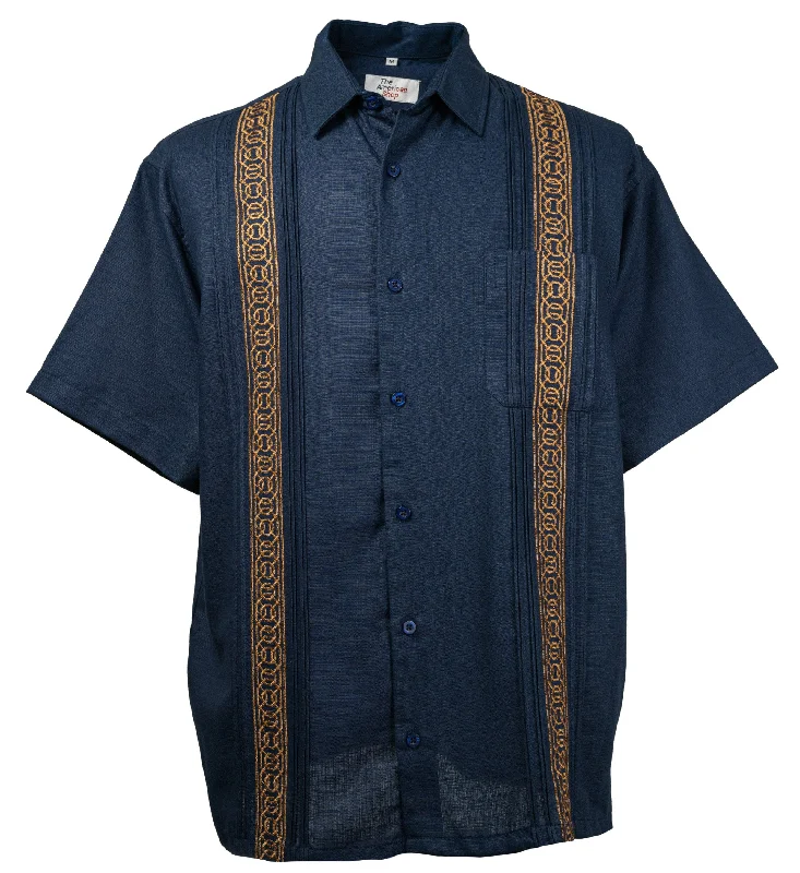 ladies' boyfriend-style shirt -American Shop 23649 Navy