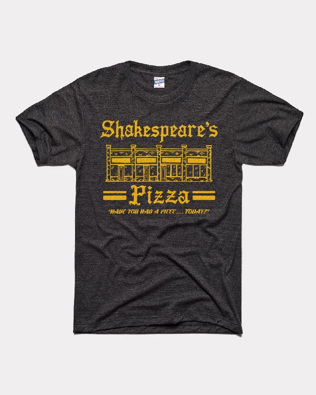 ladies' boyfriend-style shirt -Shakespeare's Pizza Black T-Shirt