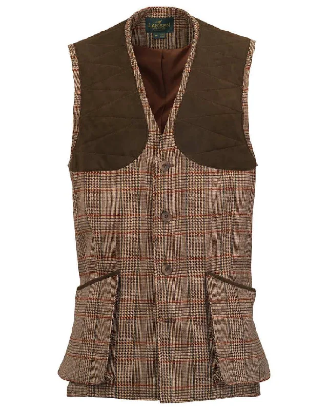 soft touch sherpa coat for women -Laksen Cavendish Leith Tweed Shooting Vest