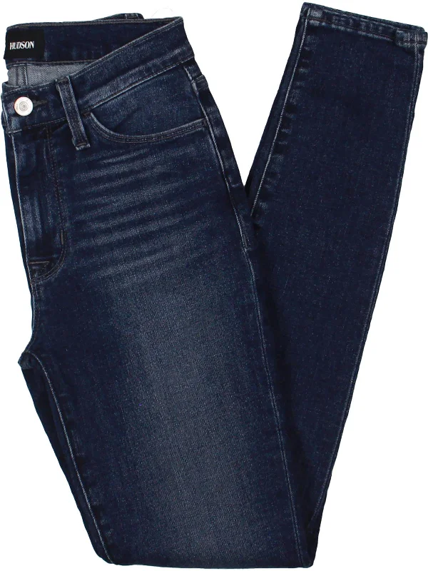 comfortable jegging-style jeans for women -Blair Womens High-Rise Whisker Wash Skinny Jeans