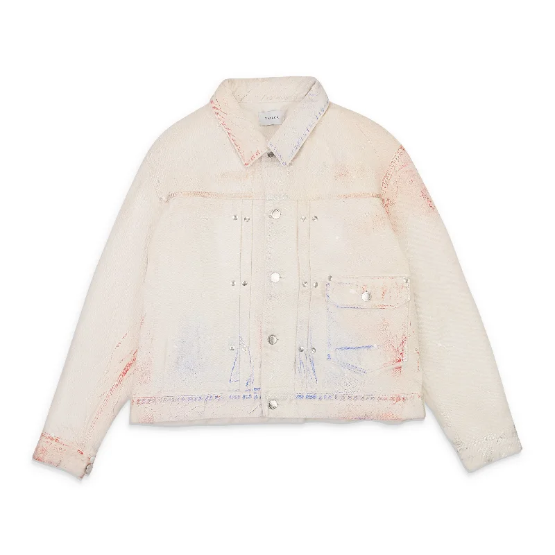 casual oversized shacket for women -TANAKA MID WASHED CLASSIC WHITE DENIM JACKET