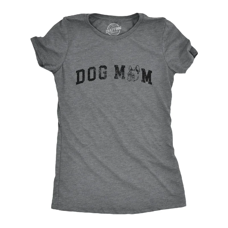 trendy tie-dye t-shirt for ladies -Dog Mom French Bulldog Women's T Shirt