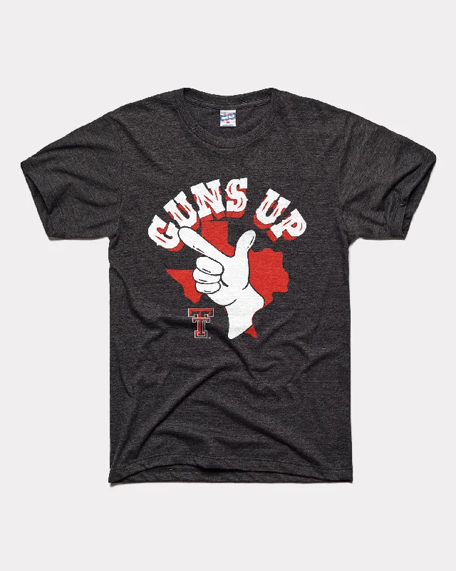 ladies' draped wrap top -Texas Tech Guns Up Black T-Shirt