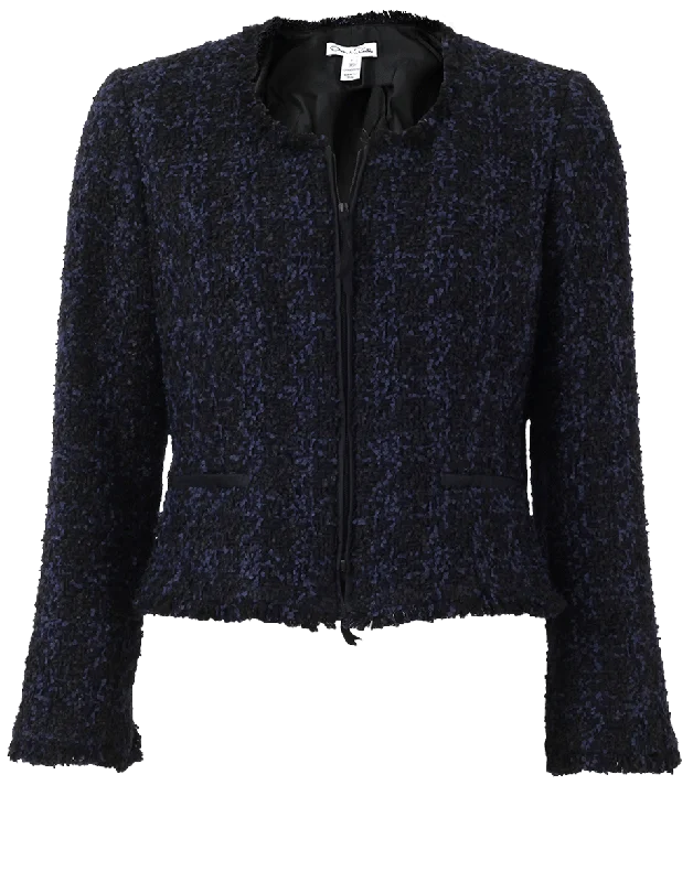 sustainable eco-friendly coat for women -Tweed Jacket