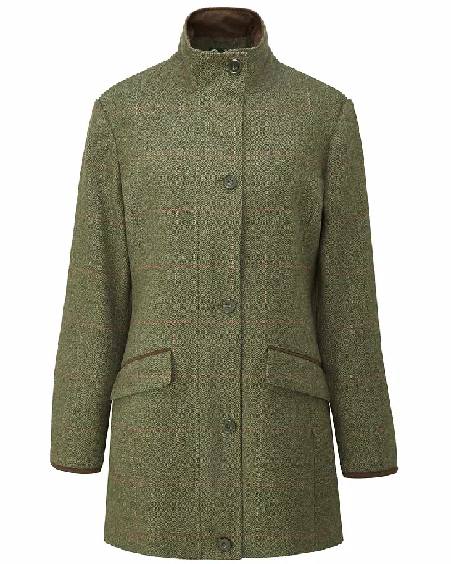 cropped faux leather jacket for women -Alan Paine Combrook Ladies Tweed Field Jacket