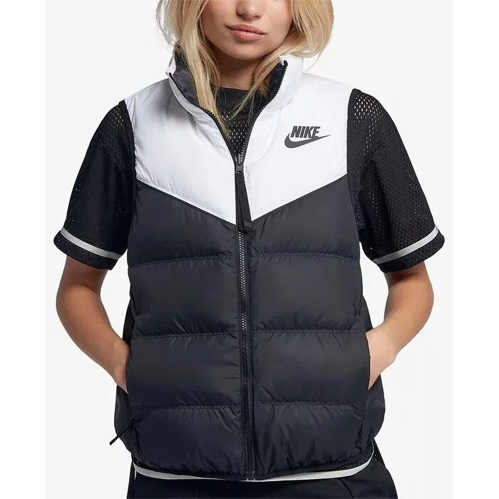 sophisticated evening coat for women -Nike Women's Sportswear Windrunner Reversible Sleeveless Down Vest White Size Small