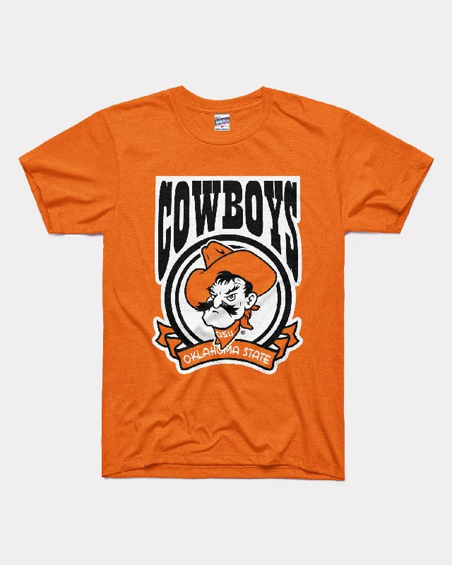 ladies' cowl neck blouse -Oklahoma State Cowboys Cola Orange T-Shirt