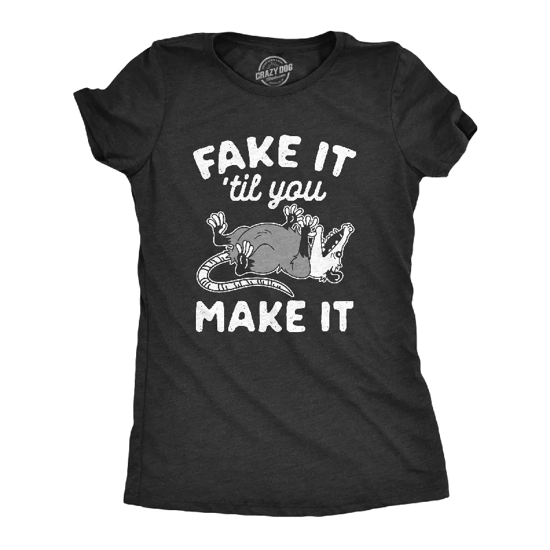 women's sophisticated lace tunic -Fake It Til You Make It Women's T Shirt