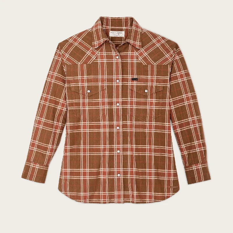 women's soft lounge top -WOMEN'S FLANNEL WESTERN SHIRT