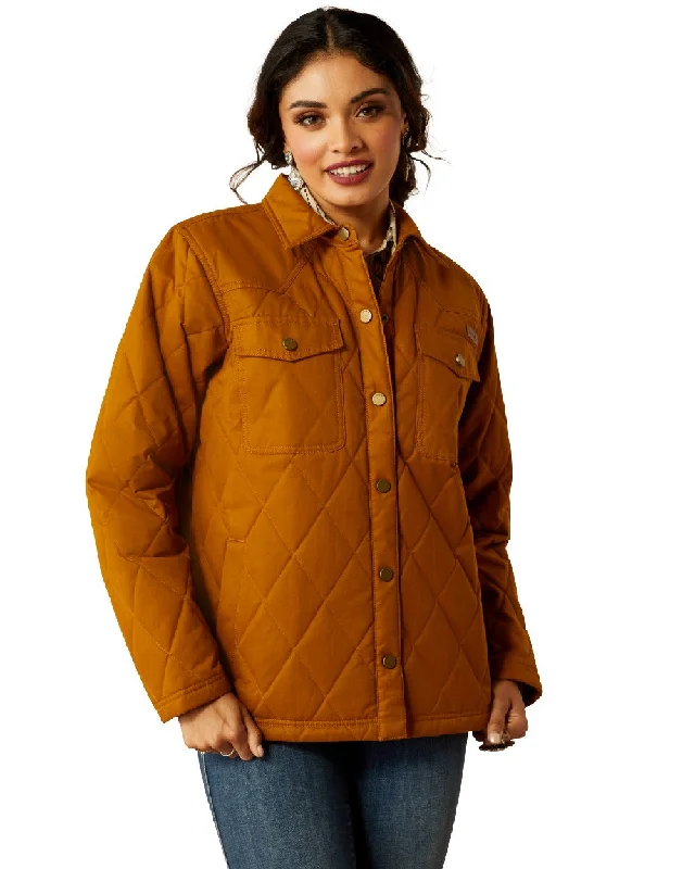 women's winter coat -Ariat Womens Grizzly Quilted Barn Jacket