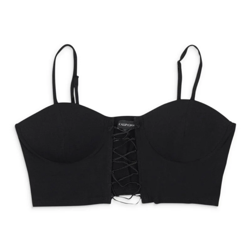 women's outdoor fleece jacket -CALLIPYGIAN TOP BLACK BRA