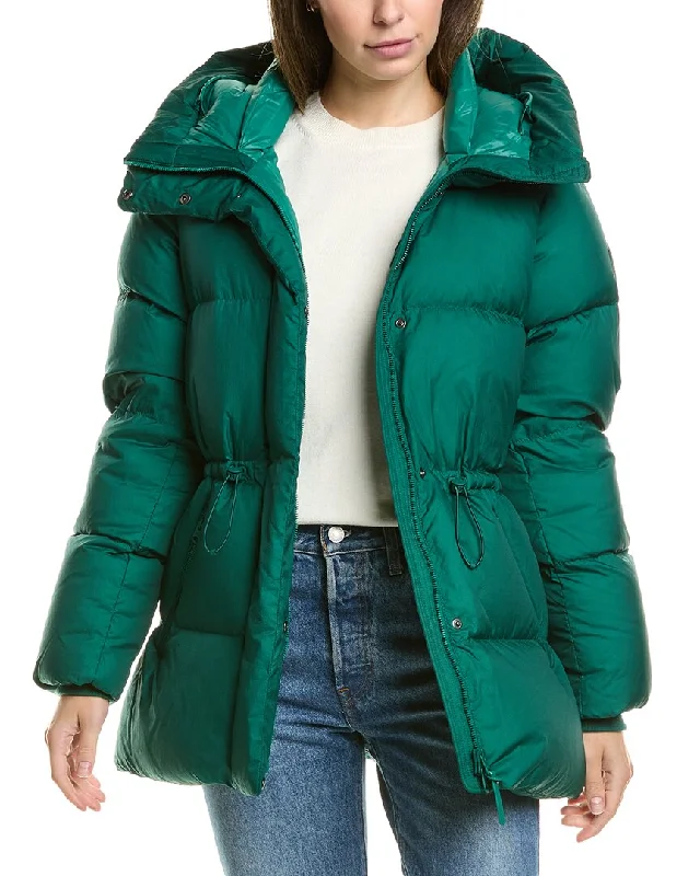 stylish fleece-lined coat for women -Mackage Short Down Jacket