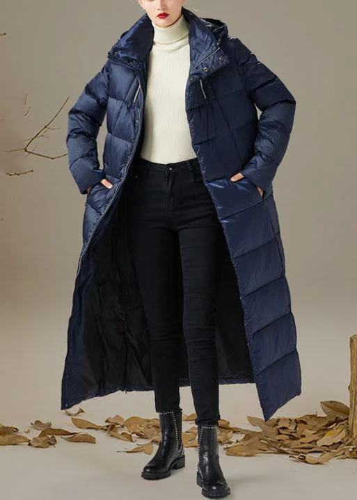 women's double-breasted coat -Style Navy slim fit fashion Thick Winter Duck Down Down Coat