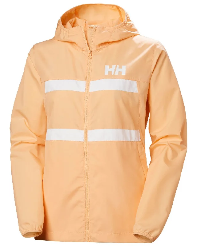 sleek minimalist coat for women -Helly Hansen Womens Salt Stripe Windbreaker Jacket