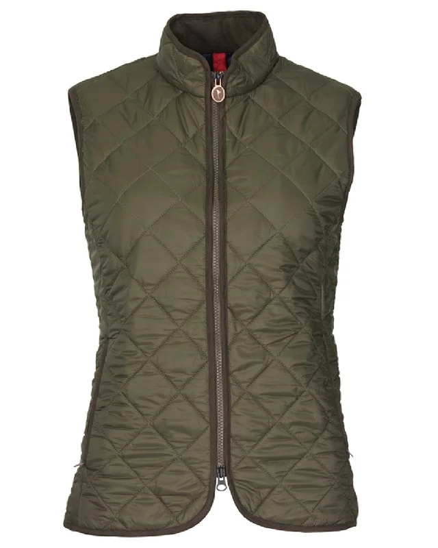 fashionable metallic puffer jacket for women -Laksen Audley Ladies Quilted Vest