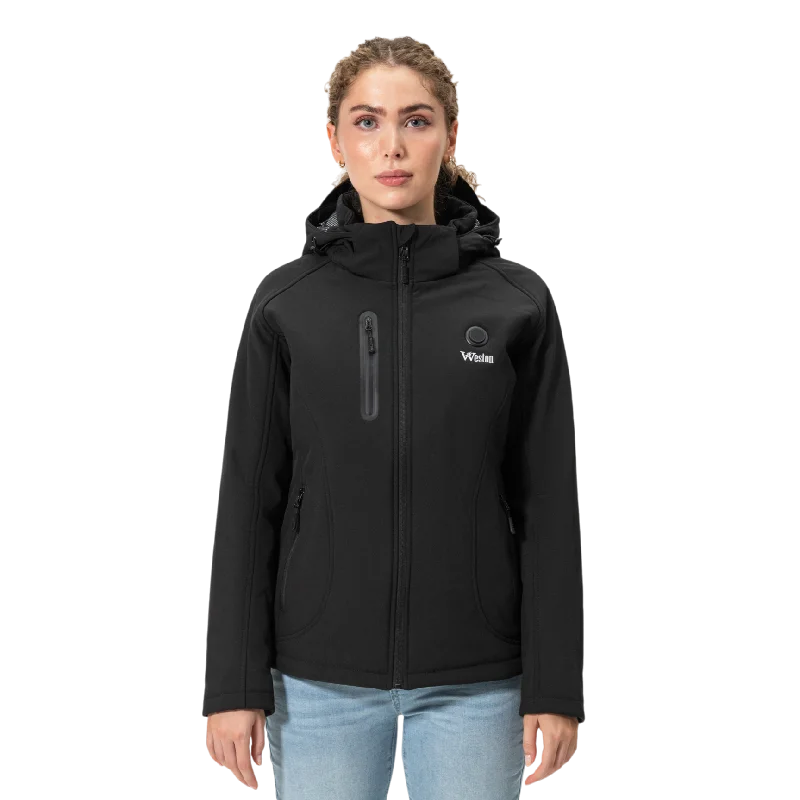 zip-up casual anorak jacket for women -Women's Heated Coat