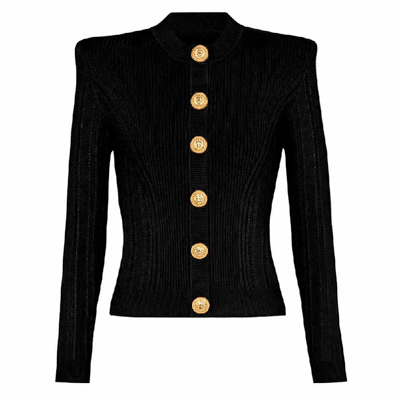 sustainable eco-friendly coat for women -Women's Soft Knitted Jacket Crop Top Cardigan Sweater