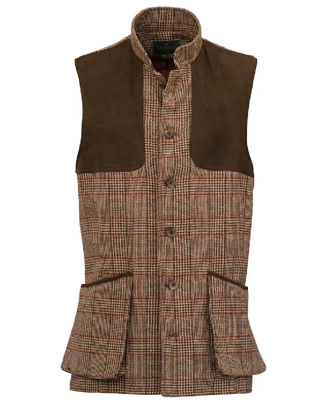 stylish fleece-lined coat for women -Laksen Cavendish Mulland Tweed Shooting Vest