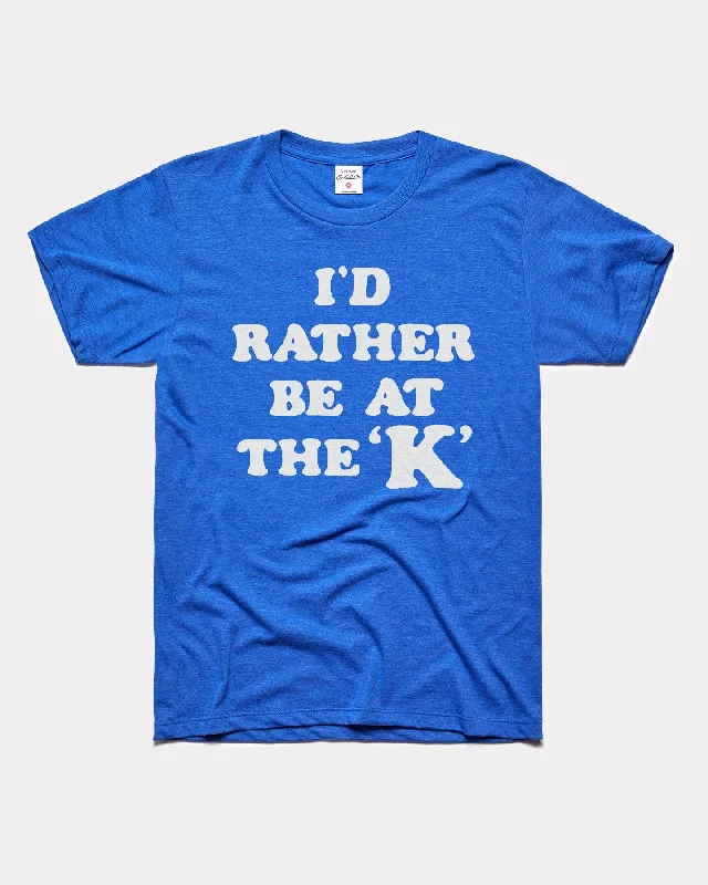 women's silky satin blouse -Royal Blue I'd Rather Be At The 'K' Vintage T-Shirt