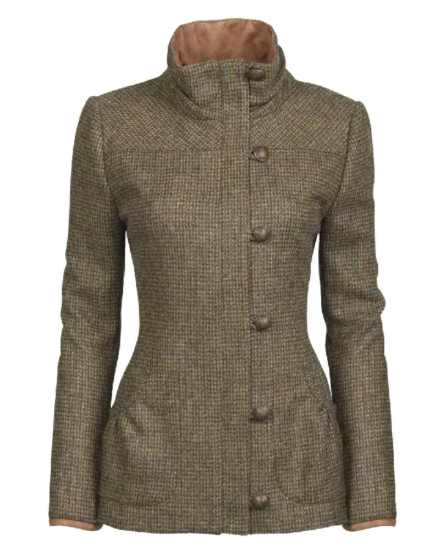 ladies' long hooded winter coat -Dubarry Bracken Tweed Jacket