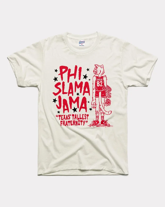 women's soft lounge top -Phi Slama Jama Vintage White T-Shirt