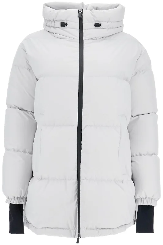 women's relaxed boyfriend blazer -Herno Laminar Women's Long Down Jacket In Gore-Tex In