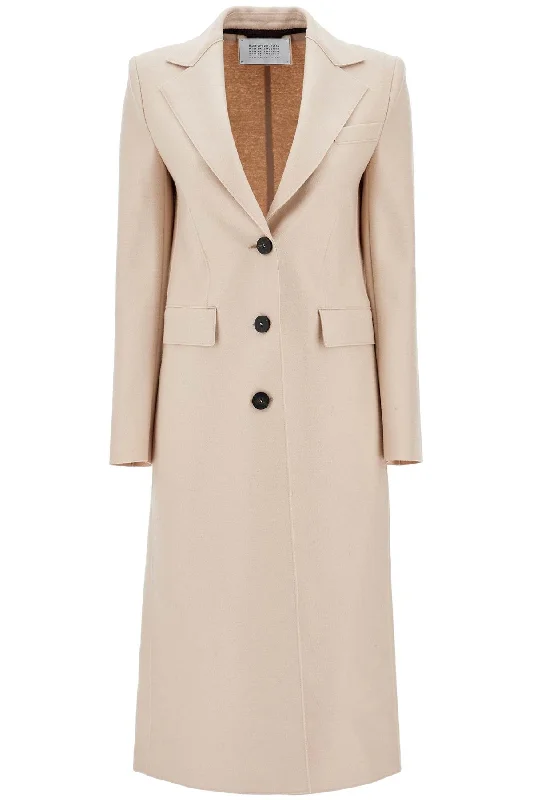 women's reversible coat -Harris Wharf London Women's Single-Breasted Coat In Pressed Wool