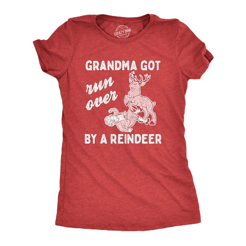 women's striped casual shirt -Grandma Got Run Over By A Reindeer Women's T Shirt