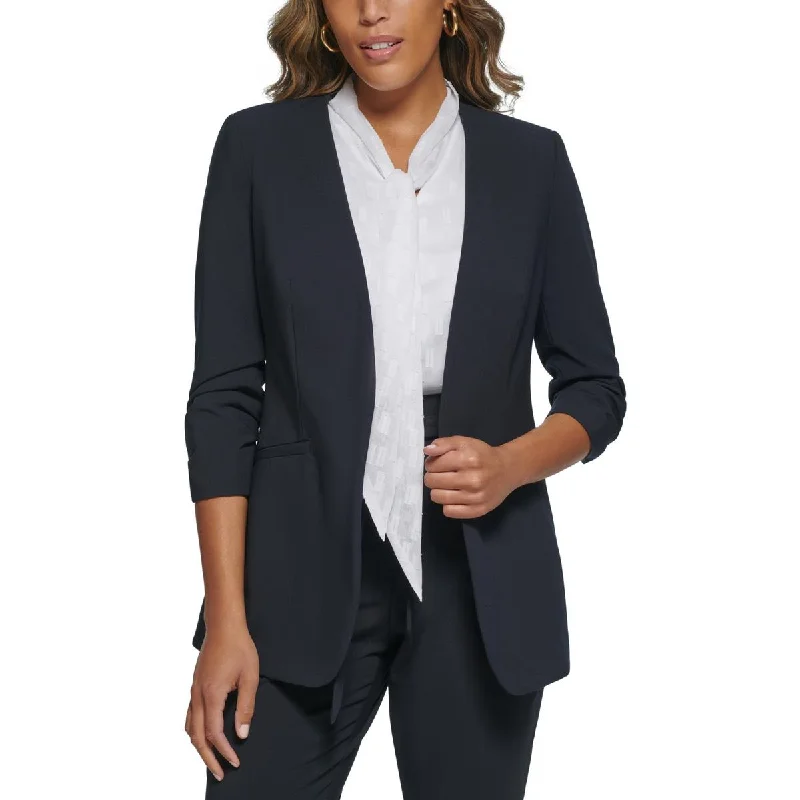 women's stylish blazer -Calvin Klein Womens 3/4 Sleeve Office Open-Front Blazer