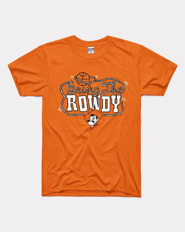 fashionable asymmetrical hem top for ladies -OSU Bring the Rowdy Orange T-Shirt