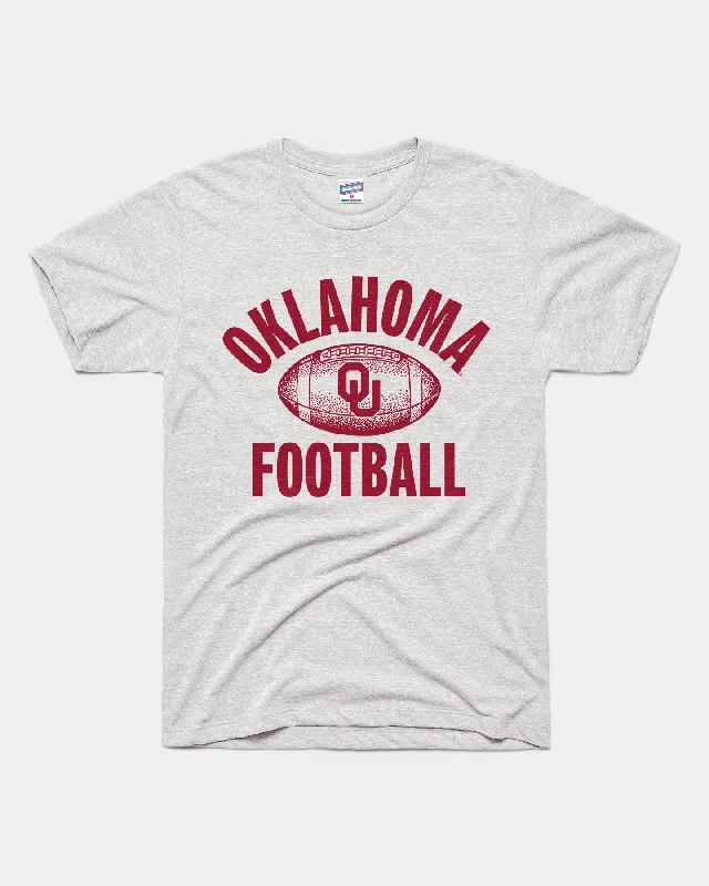 cute graphic tee for ladies -Oklahoma OU Football Ash Grey T-Shirt