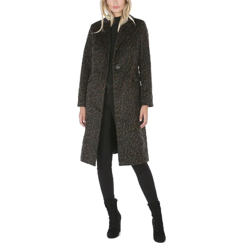 women's sherpa-lined jacket -Womens Wool Blend Long Wool Coat