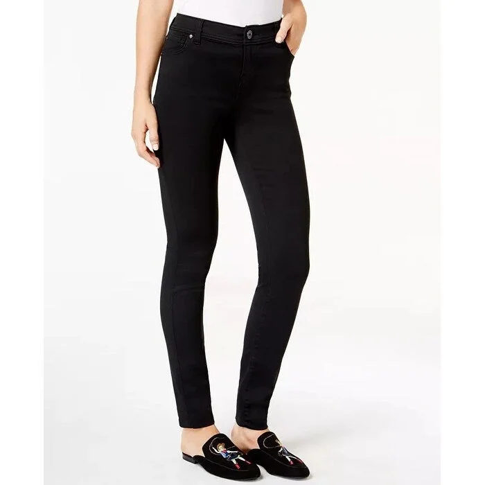 women's super skinny ankle jeans -INC International Concepts Women's Petite Incfinity Skinny Jeans Black Size 0