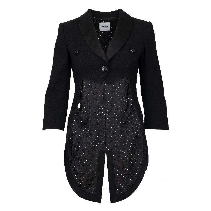 ladies' wool overcoat -Moschino Cheap and Chic Cropped Tailcoat - '00s