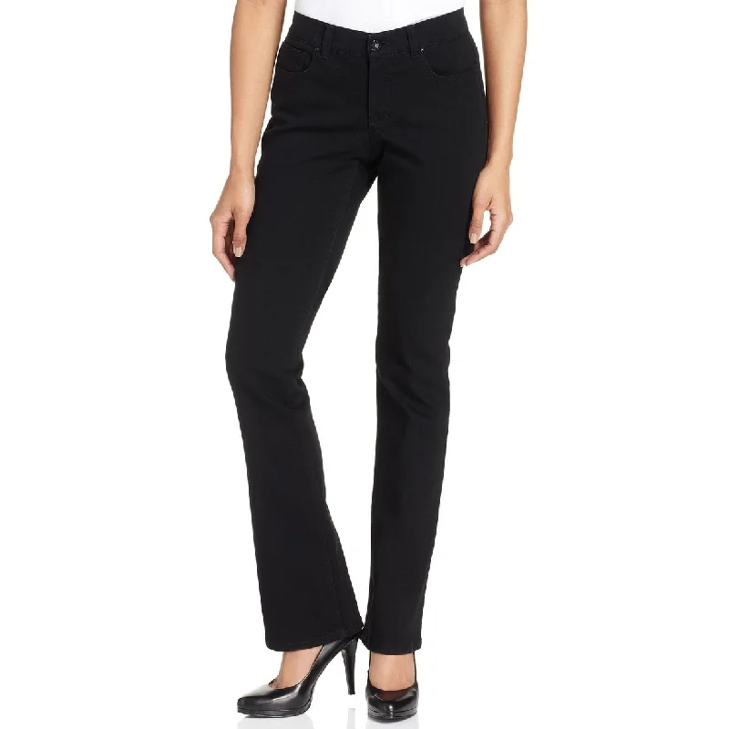 comfy pull-on stretch jeans for women -Style & Co Women's Petite Tummy-Control Mid-Rise Bootcut Jeans Black Size 6 - 6"