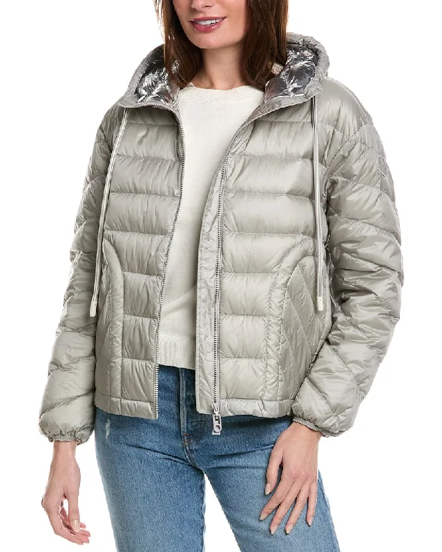 stylish fleece-lined coat for women -Moncler Delfo Jacket