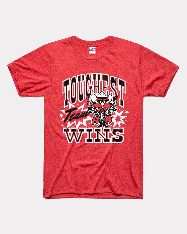 fitted ribbed blouse for women -Texas Tech Toughest Team Wins Red T-Shirt