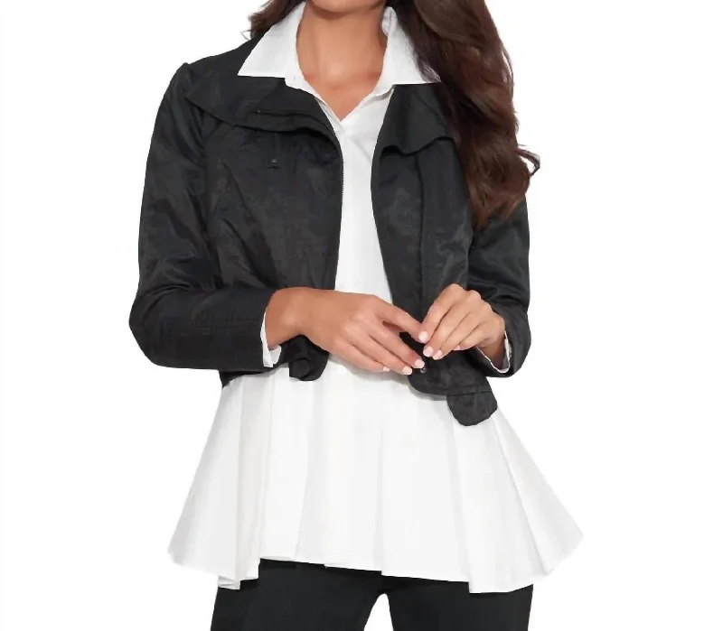 urban streetwear jacket for women -Style To Spare Jacket In Black