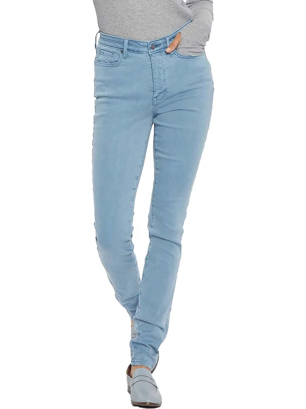 ladies' distressed high-rise jeans -Ami Womens High-Rise Slimming Skinny Jeans