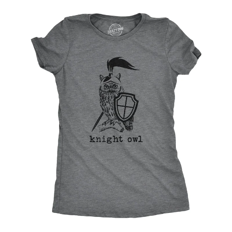 women's knitted sweater top -Knight Owl Women's T Shirt