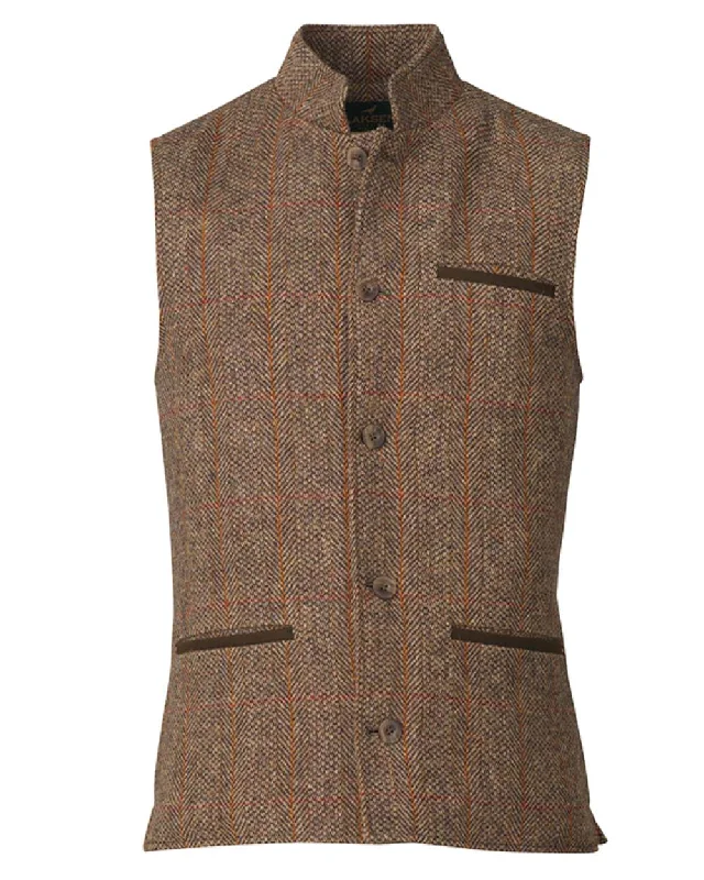 women's varsity bomber jacket -Laksen Orkney Tweed Fife Vest