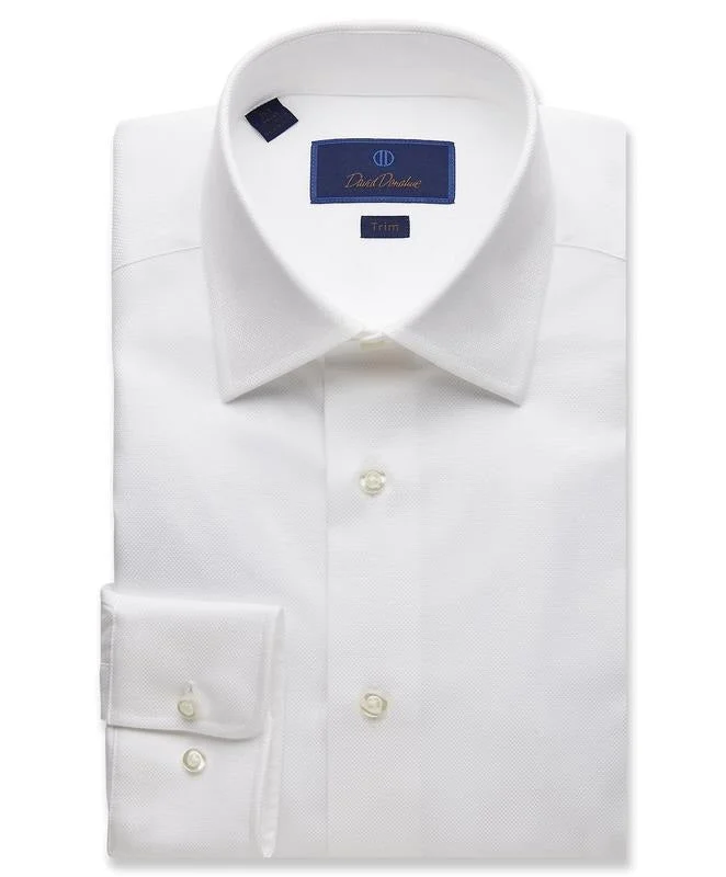 women's button-up shirt -DAVID DONAHUE - (7202-110) - Dress Shirt - (White)