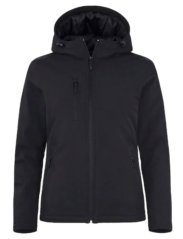 women's teddy bear coat -Women's Equinox Insulated Softshell Jacket In Black