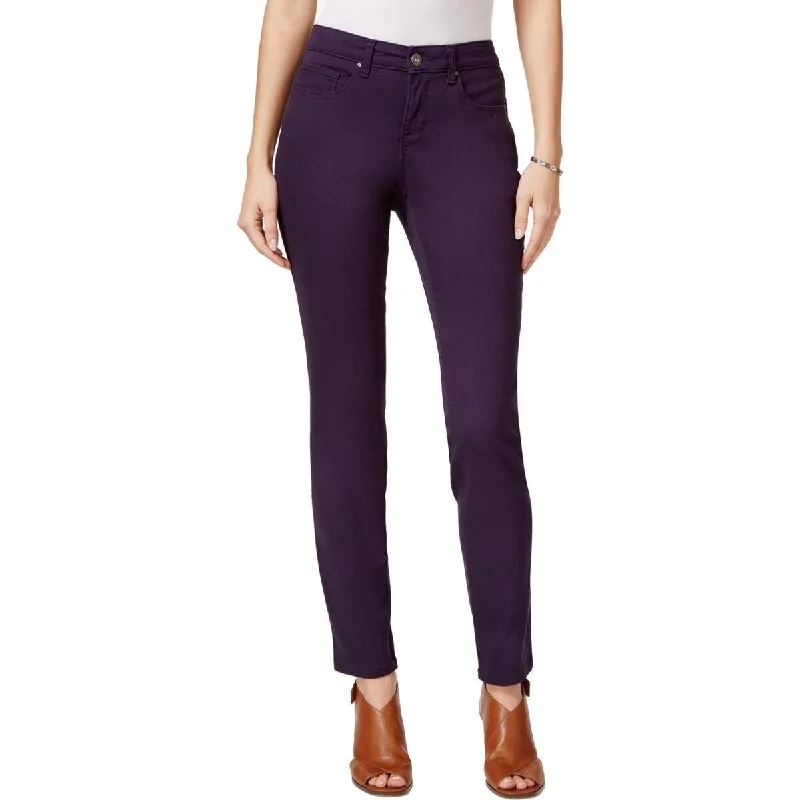 women's lightweight denim trousers -Style & Co Women's Denim Mid-Rise Skinny Jeans Dark Grape Size 10" - Purple - 10