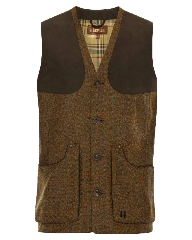 cropped wool blazer for women -Harkila Stornoway 2.0 Tweed Shooting Waistcoat