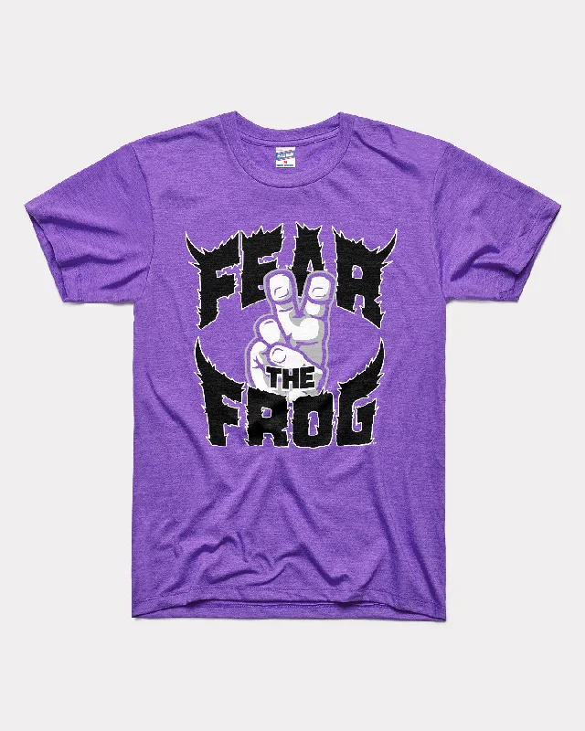 stylish cutout shoulder top for women -TCU Fear the Frog Purple T-Shirt