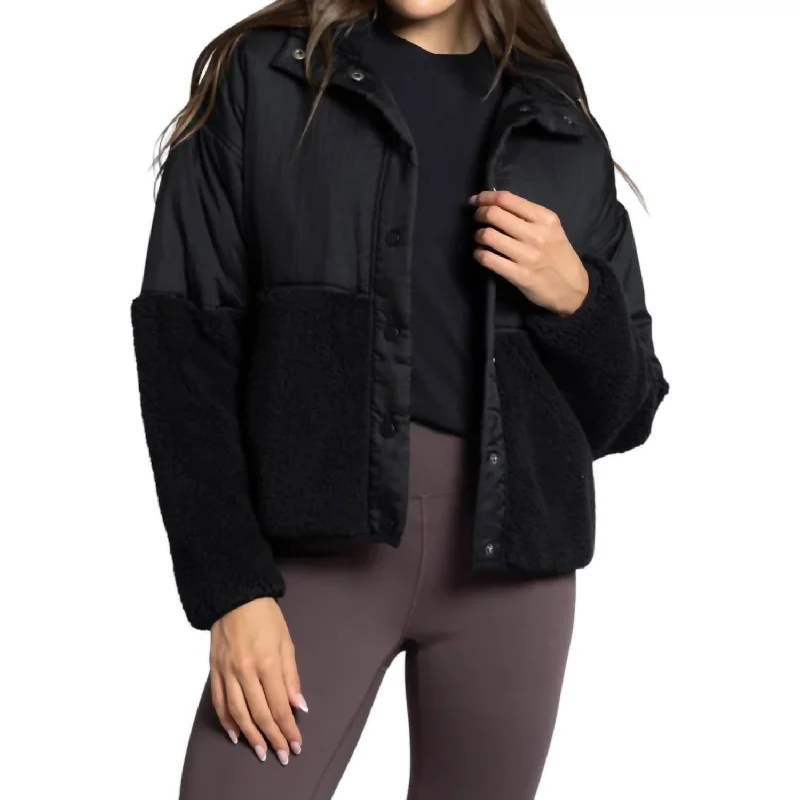 women's classic pea coat -Delia Jacket In Jet Black